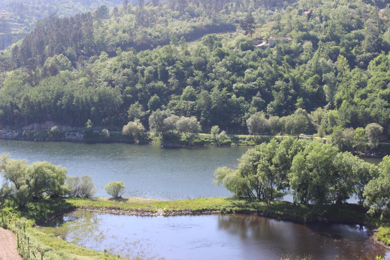 Villa Casa antiga de pedra com piscina e vista rio Amarante Esterno foto