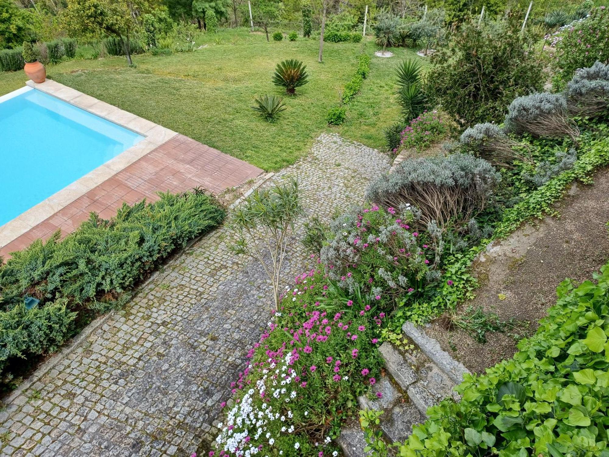 Villa Casa antiga de pedra com piscina e vista rio Amarante Esterno foto